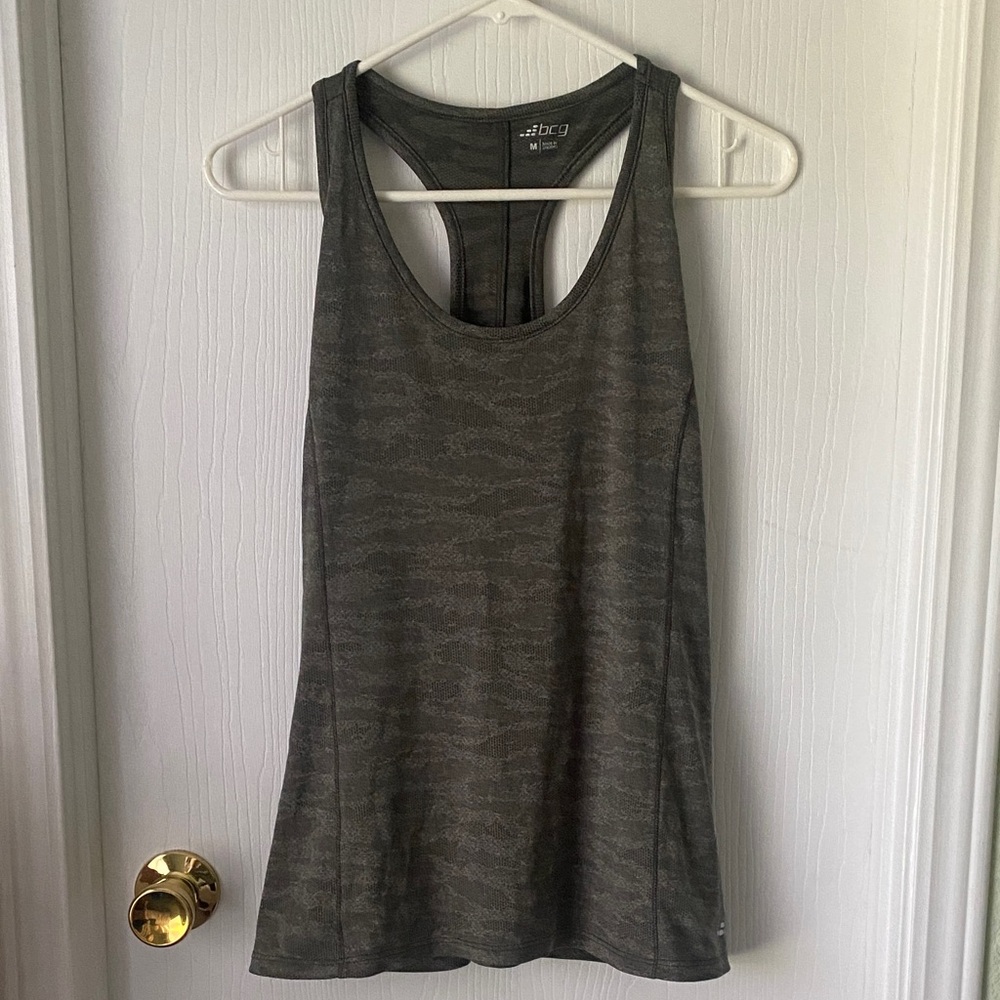 bcg green gray razor back tank